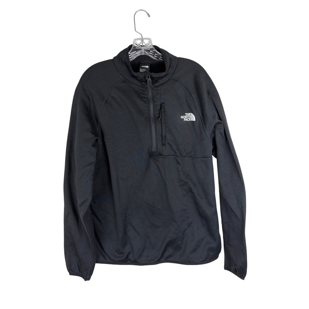 The North Face Mens Canyonlands 1/2 Zip Pullover Fleece Shirt Medium Black FLAW
